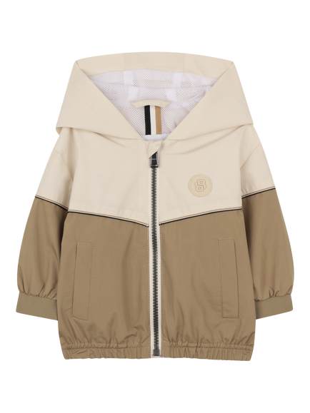 BOSS Baby Zip Front Windbreaker Jacket, Dark Stone