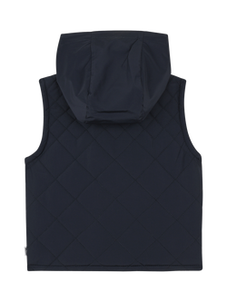 HUGO BOSS Baby Quilted Hooded Gilet, Navy - view 2, Navy