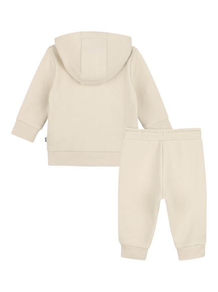 BOSS Baby Logo Stripe Tracksuit Set, Sand - view 2, Sand