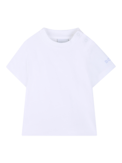 HUGO BOSS Baby T-Shirt and Striped Short Dungarees Set - view 2, Pale Blue