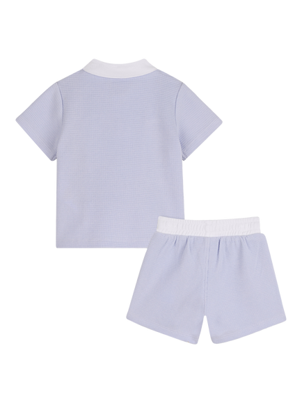 HUGO BOSS Baby Polo Shirt and Shorts Set, Pale Blue - view 2, Pale Blue
