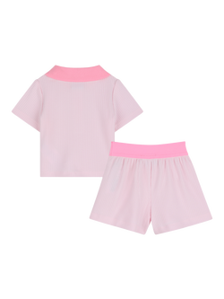 HUGO BOSS Baby Polo Shirt and Shorts Set, Festival Bloom - view 2, Festival Bloom