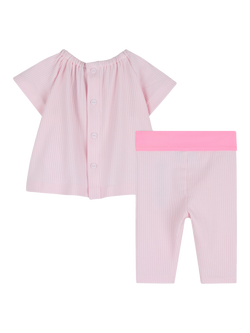 HUGO BOSS Baby Ribbed Tunic Top and Leggings Set, Festival Bloom - view 2, Festival Bloom