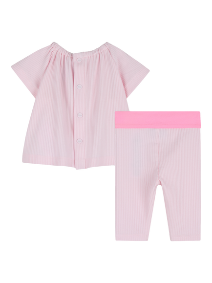 HUGO BOSS Baby Ribbed Tunic Top and Leggings Set, Festival Bloom - view 2, Festival Bloom