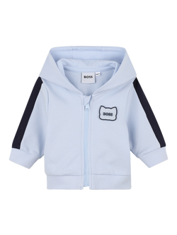 HUGO BOSS Baby Colourblock Hoodie, T-Shirt and Trousers Set, Pale Blue