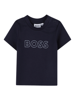 HUGO BOSS Baby Colourblock Hoodie, T-Shirt and Trousers Set - view 2, Pale Blue