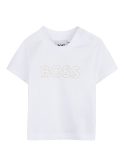 HUGO BOSS Baby Cotton Blend 3 Piece Outfit Set, New Beige - view 2, New Beige