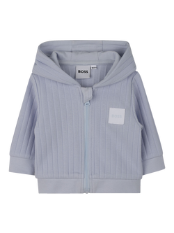 HUGO BOSS Baby Hoodie, T-Shirt and Trousers Set, Pale Blue, Pale Blue