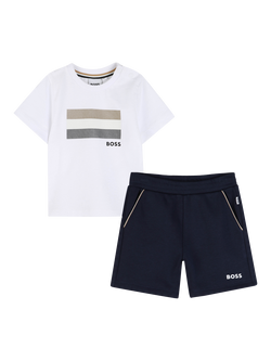 HUGO BOSS Baby T-Shirt & Shorts Gift Set, Navy, Navy