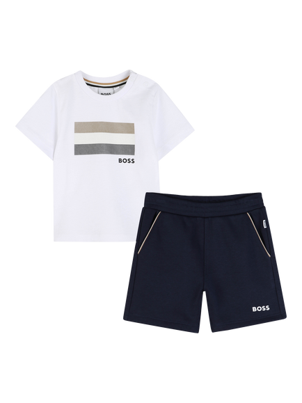 HUGO BOSS Baby T-Shirt & Shorts Gift Set, Navy, Navy
