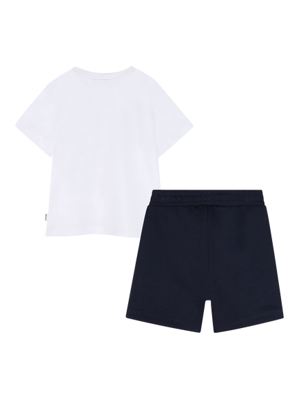 HUGO BOSS Baby T-Shirt & Shorts Gift Set, Navy - view 2, Navy