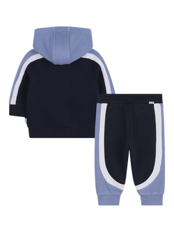 HUGO BOSS Baby Hoodie & Joggers Cotton Blend Set - view 2, Navy