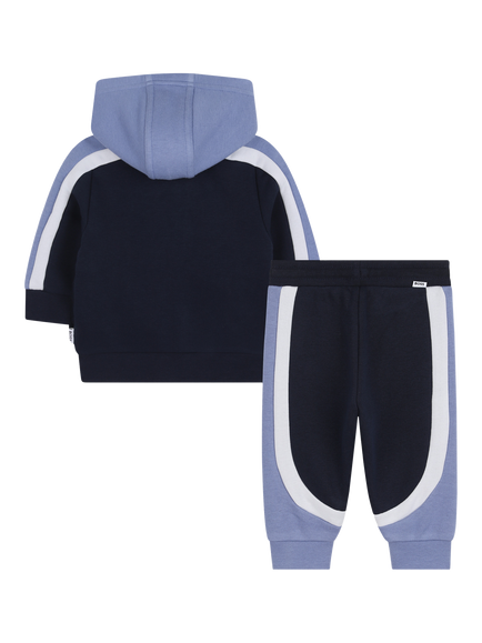HUGO BOSS Baby Hoodie & Joggers Cotton Blend Set - view 2, Navy
