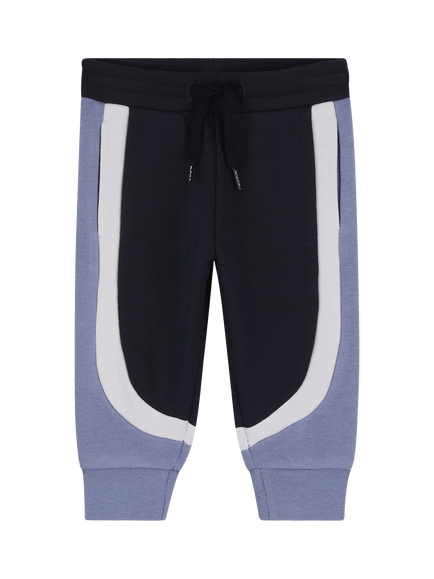 HUGO BOSS Baby Cotton Blend Tracksuit Bottoms, Navy, Navy