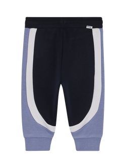 HUGO BOSS Baby Cotton Blend Tracksuit Bottoms, Navy - view 2, Navy