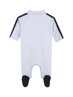 HUGO BOSS Baby Cotton Pyjama Sleepsuit - view 2, Pale Blue