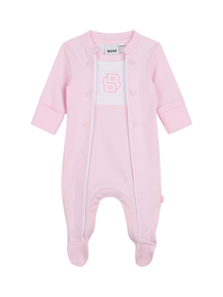 HUGO BOSS Baby Double B Piped Sleepsuit, Festival Bloom, Festival Bloom