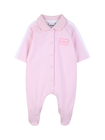 HUGO BOSS Baby Cotton Pyjama Sleepsuit, Festival Bloom