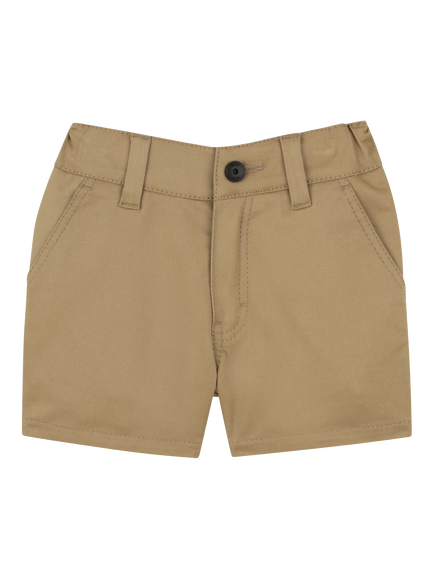 HUGO BOSS Baby Cotton Blend Chino Shorts, Dark Stone, Dark Stone
