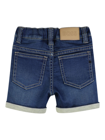 HUGO BOSS Baby BOSS Denim Shorts, Denim Blue - view 2, Denim Blue