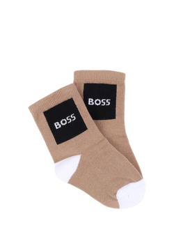 HUGO BOSS Baby Cotton Blend Socks, Pack of 3 - view 2, Black/Multi