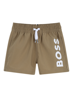 HUGO BOSS Baby Drawstring Swim Shorts, Dark Stone