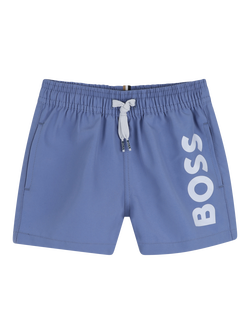 HUGO BOSS Baby Logo Swim Shorts, Lavender Blue, Lavender Blue