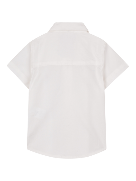 HUGO BOSS Baby Pure Cotton Short Sleeve Shirt, White - view 2, White