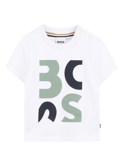 HUGO BOSS Baby Short Sleeve Logo Graphic T-Shirt, White