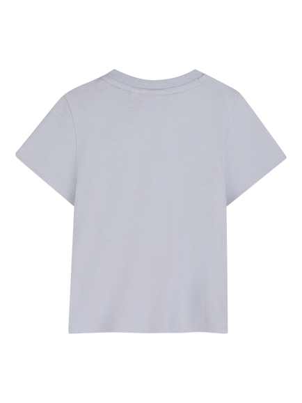 HUGO BOSS Baby Short Sleeve Logo Print T-Shirt, Pale Blue - view 2, Pale Blue