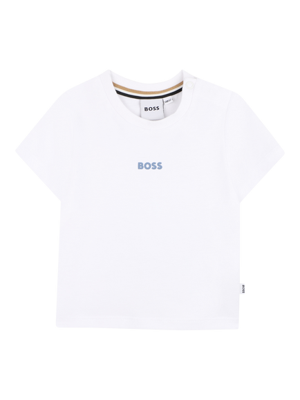 HUGO BOSS Baby Short Sleeve Back Print T-Shirt, White, White