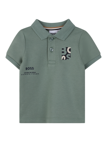 HUGO BOSS Baby Short Sleeve Polo Shirt, Green Bay, Green Bay