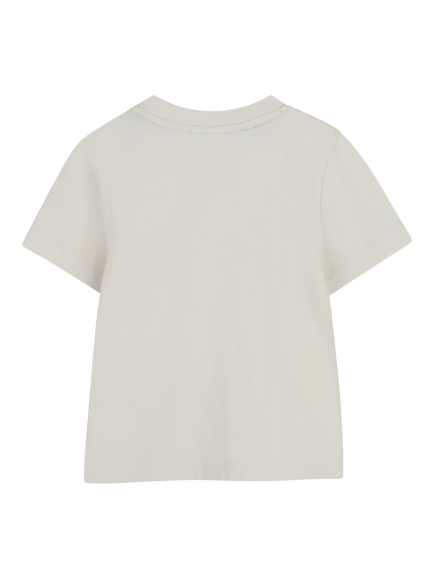 HUGO BOSS Baby Short Sleeve Logo Print T-Shirt, Sand - view 2, Sand