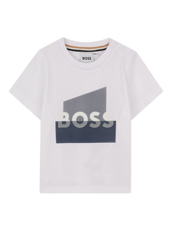 HUGO BOSS Baby Short Sleeve Logo Graphic T-Shirt, White