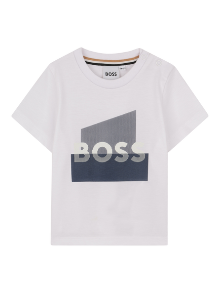 HUGO BOSS Baby Short Sleeve Logo Graphic T-Shirt, White