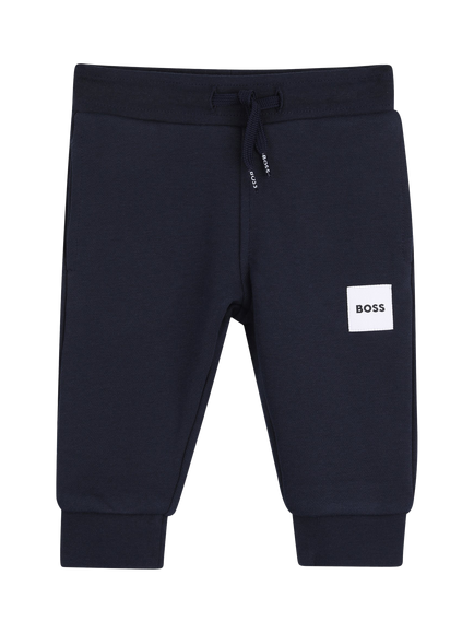 HUGO BOSS Baby Thigh Patch Logo Joggers, Navy, Navy