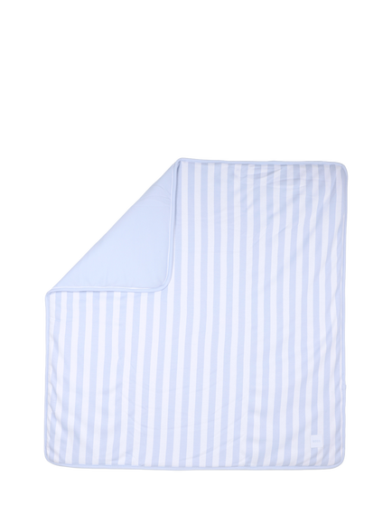 BOSS Baby Logo Stripe Baby Blanket, One Size, Pale Blue