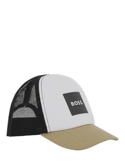 HUGO BOSS Kids' Mesh Back Baseball Cap, Dark Stone, Dark Stone
