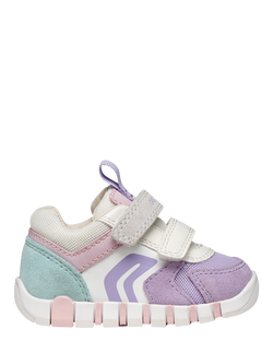 Geox Baby Iupidoo First-Steps Trainers, Lavender/White, Lavender/White