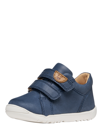 Geox Baby Macchia Mid-Cut First-Steps Trainers, Navy - view 2, Navy