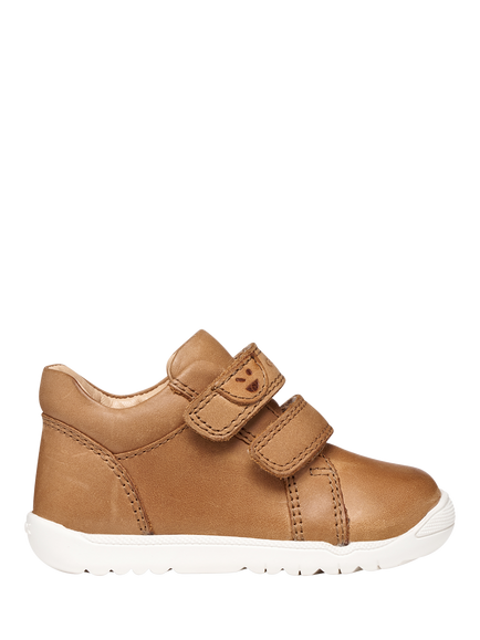Geox Baby Macchia Mid-Cut First-Steps Trainers, Whiskey, Whisky