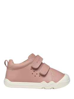 Geox Baby Steppieup Leather Trainers, Rose, Rose
