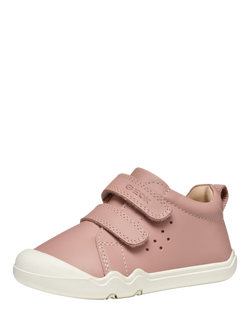 Geox Baby Steppieup Leather Trainers, Rose - view 2, Rose