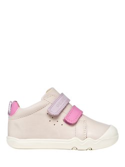Geox Baby Steppieup Trainers, Pink/White, Pink/White