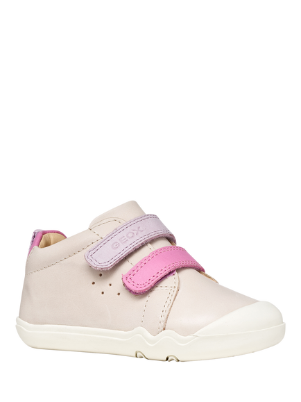 Geox Baby Steppieup Trainers, Pink/White - view 2, Pink/White