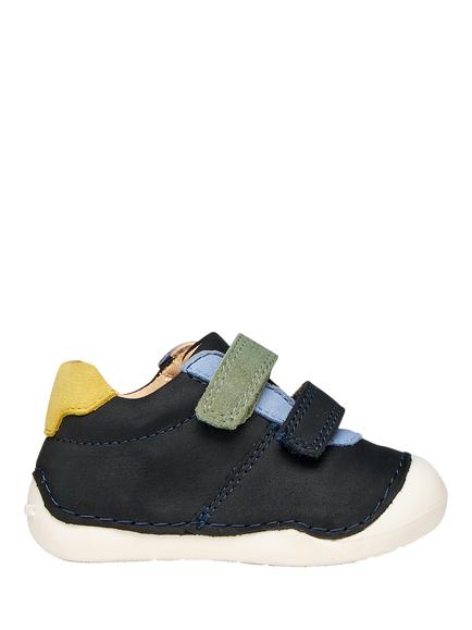 Geox Baby Tutim Nubuck and Suede Shoes, Navy/Dark Sky, Navy/Dark Sky