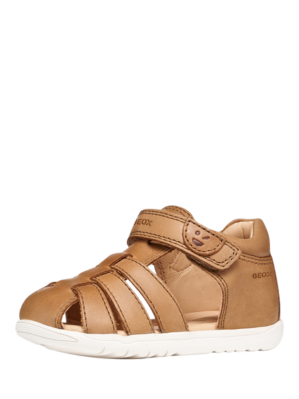 Geox Baby Macchia First-Steps Sandals, Whisky - view 2, Whisky