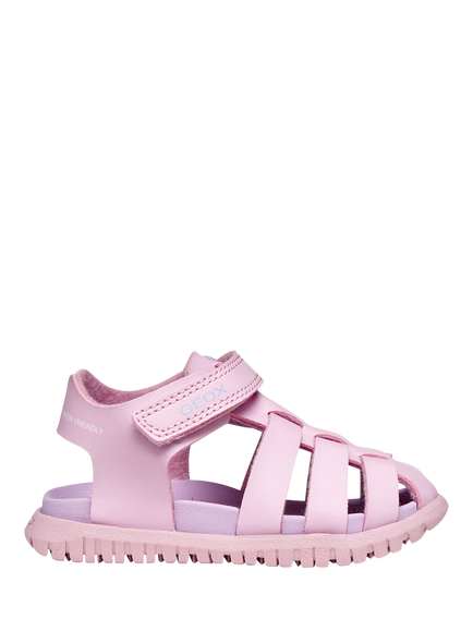 Geox Baby Fusbetto Water Resistant Sandals, Pink/Lilac, Pink/Lilac