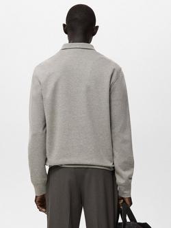 Mango Soft Quarter-Zip Sweatshirt, Taupe - view 2, Taupe