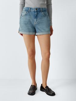 AND/OR Sunset Denim Shorts, Mid Wash Blue